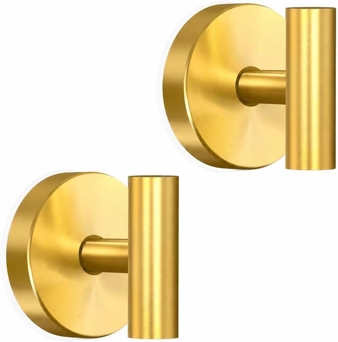 MOTAIPEAK Suction Cup Hooks for Shower, No-Drill Towel Hooks, Black 2-Pack