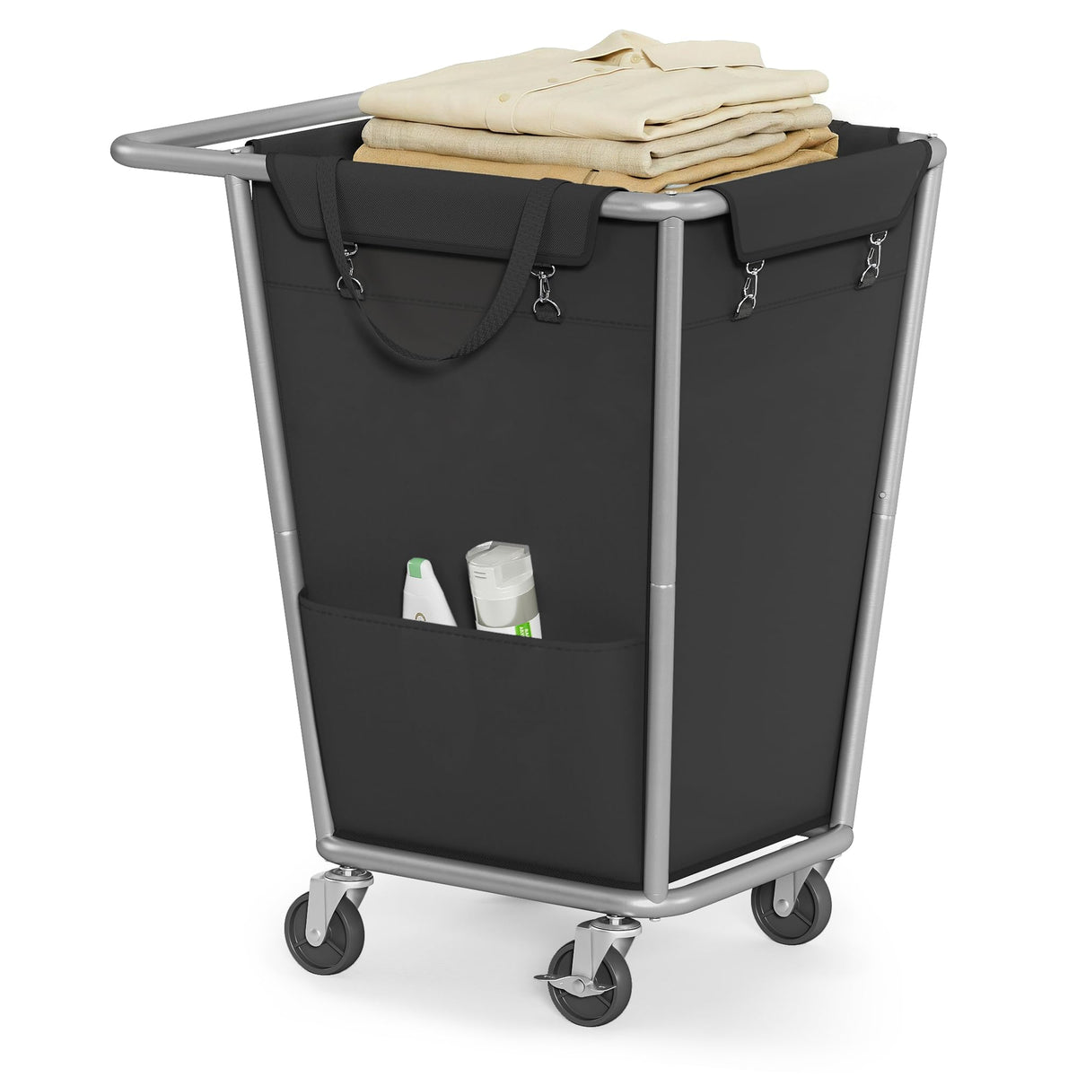 SONGMICS 2-Section Laundry Basket with Wheels, 50.2 Gallons (190 L) Hamper
