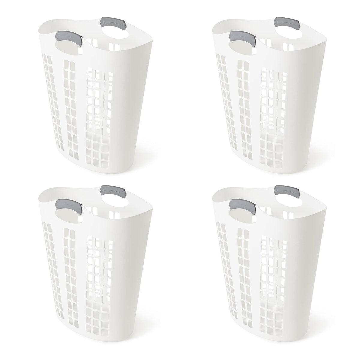 Gracious Living Laundry Basket, Easy Carry Flex Collapsible Hamper, 87.5L