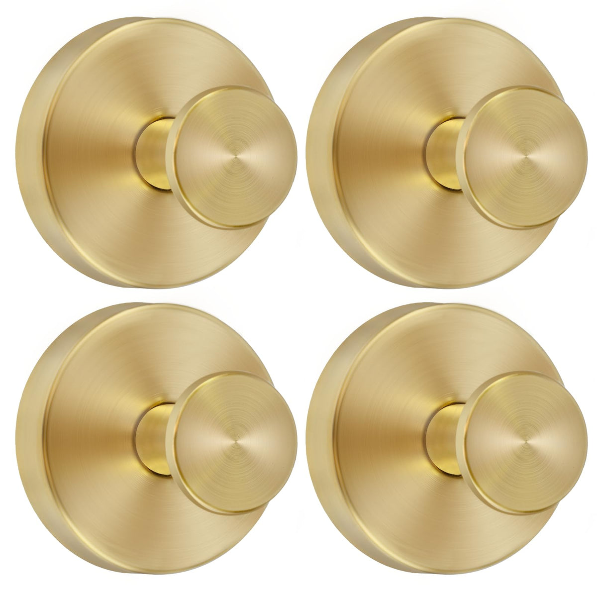 Suction Cup Hooks, No-Drill Heavy Duty Shower Hooks for Bathroom,2 Gold