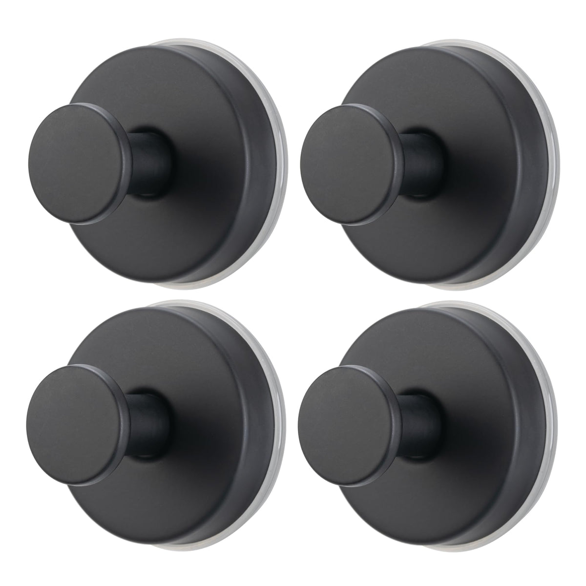 Heavy Duty Suction Cup Hooks, 2 Pcs Black Suction Hooks for Shower Wall
