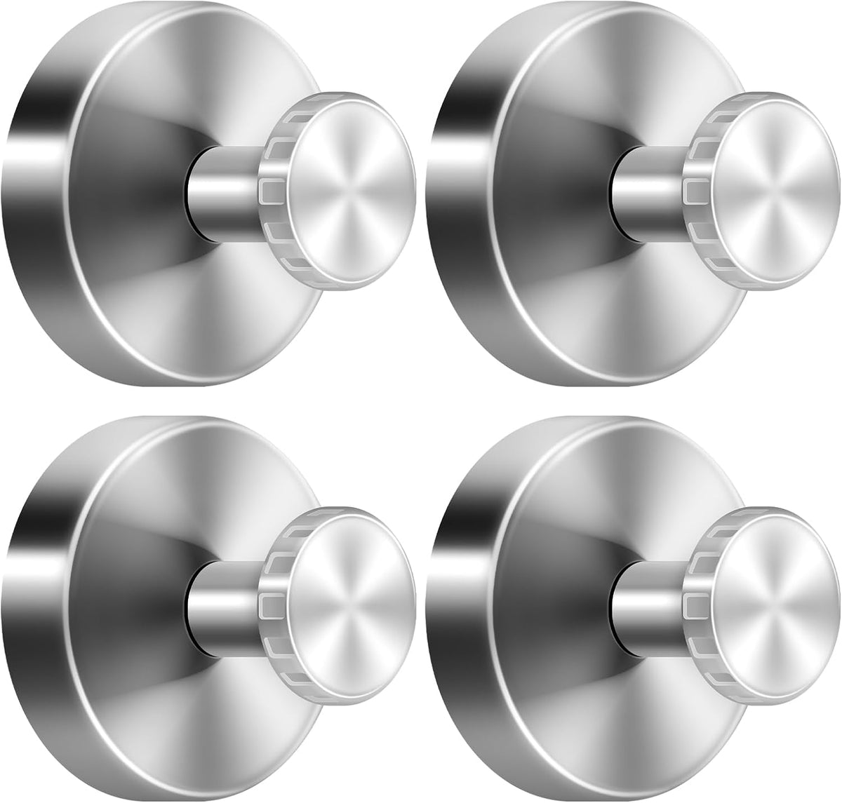Suction Cup Hooks 4 Pack, No Drill Waterproof Shower Hooks for Bathroom