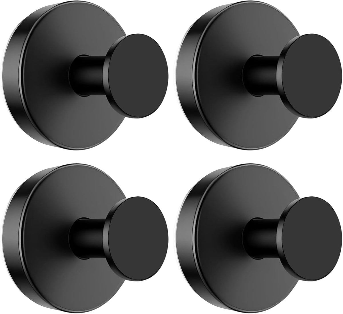 BKV Suction Cup Hooks for Shower,Matte Black,4 Pack