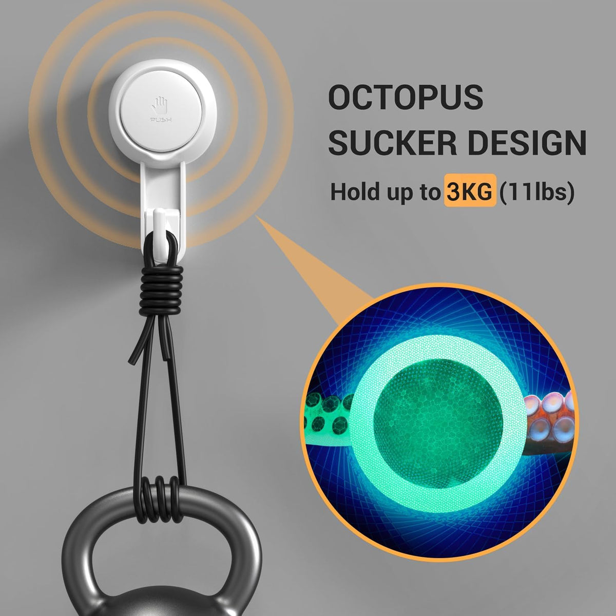 Marchpower Wall Suction Cup Hooks Pack of 2