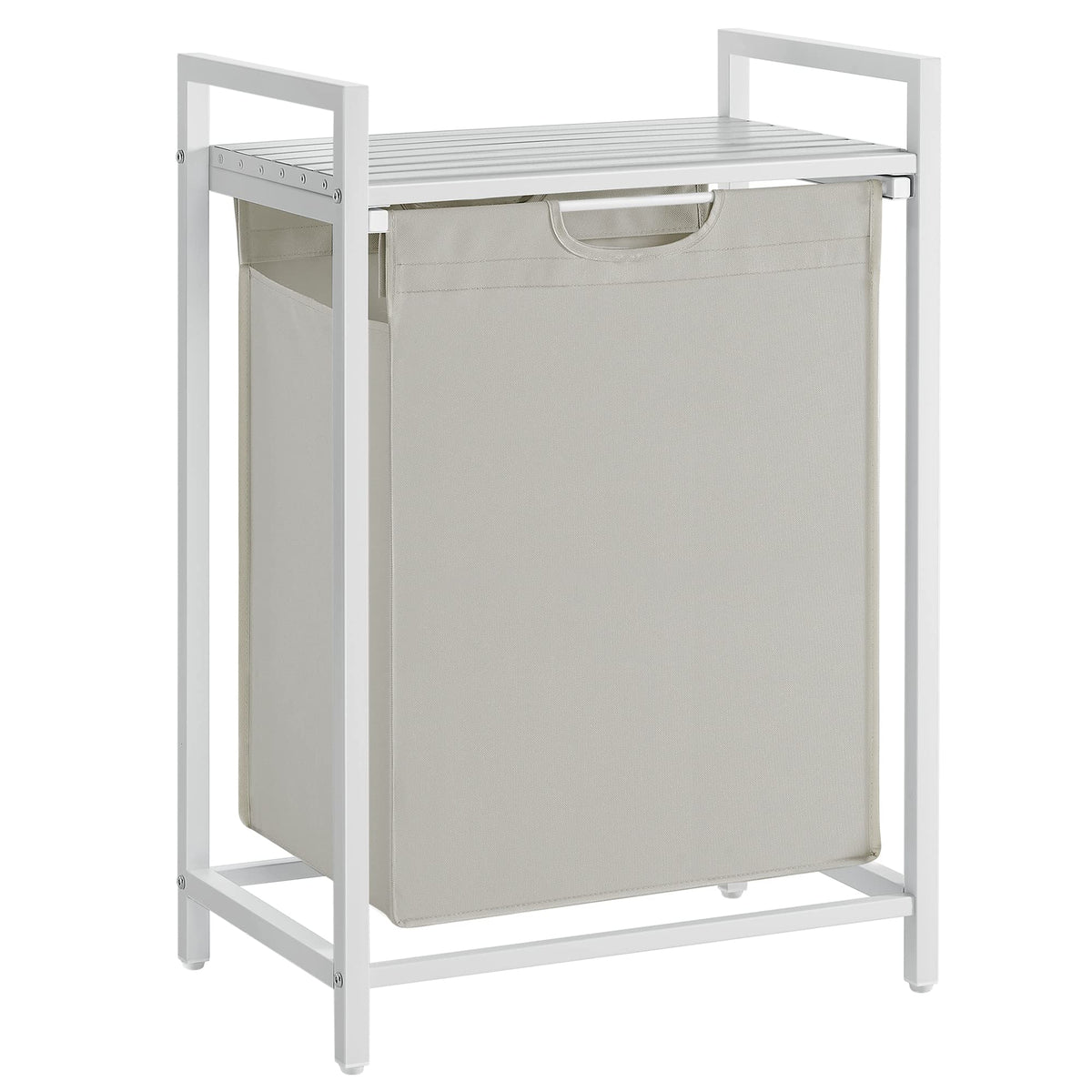 VASAGLE Laundry Hamper with Shelf, 3 Pull-Out Bags, 3 x 10.6 Gallons (40 L)