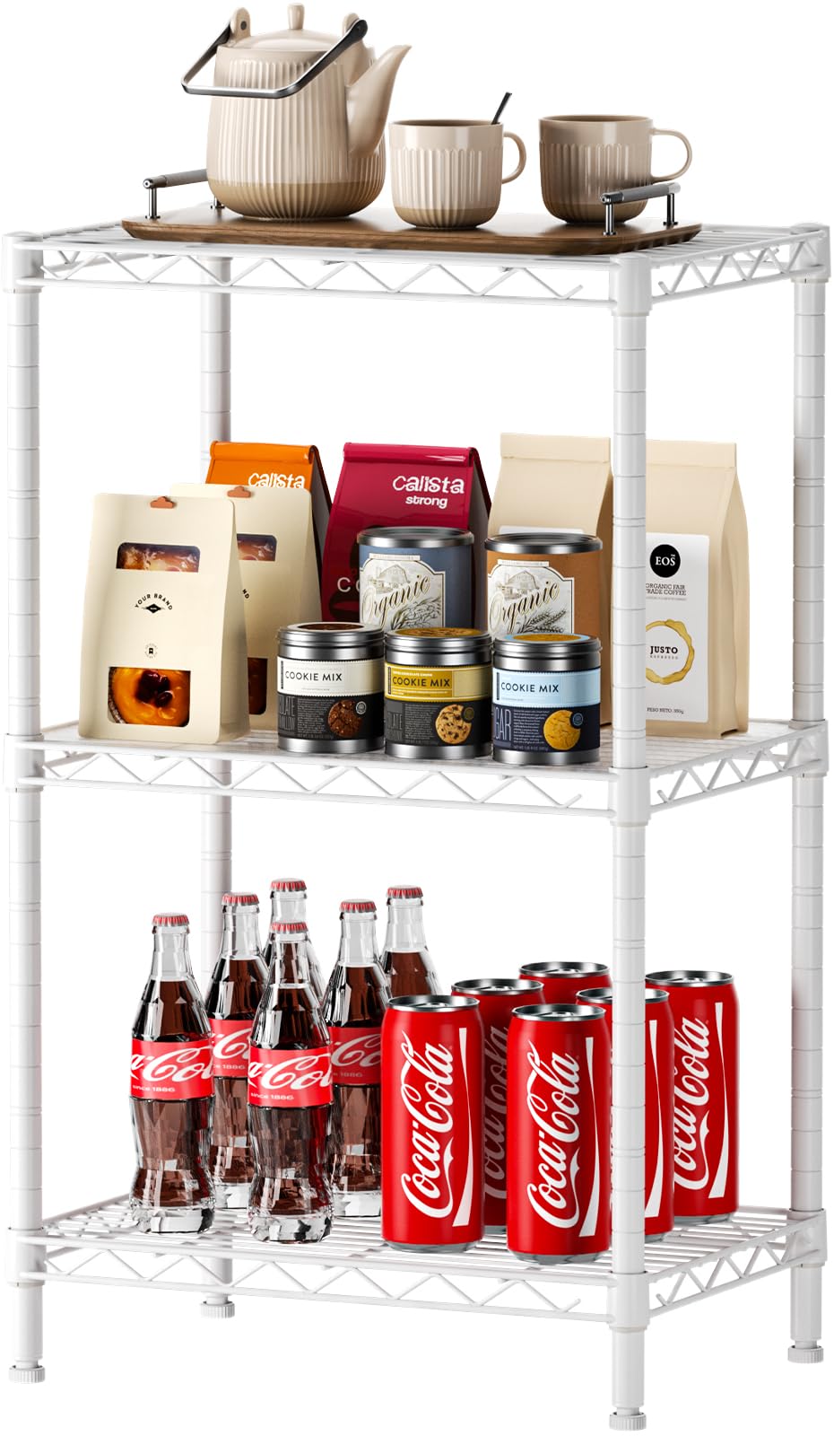 SINGAYE Metal Shelves Wire Shelving Storage Standing Adjustable Shelf Unit