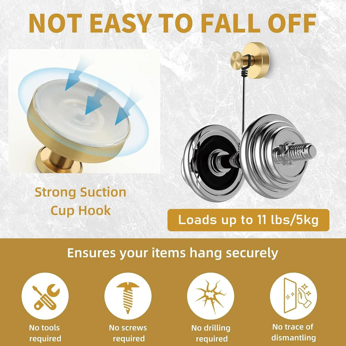 Suction Cup Hooks, 2 Pack Wreath Hangers for Front Door