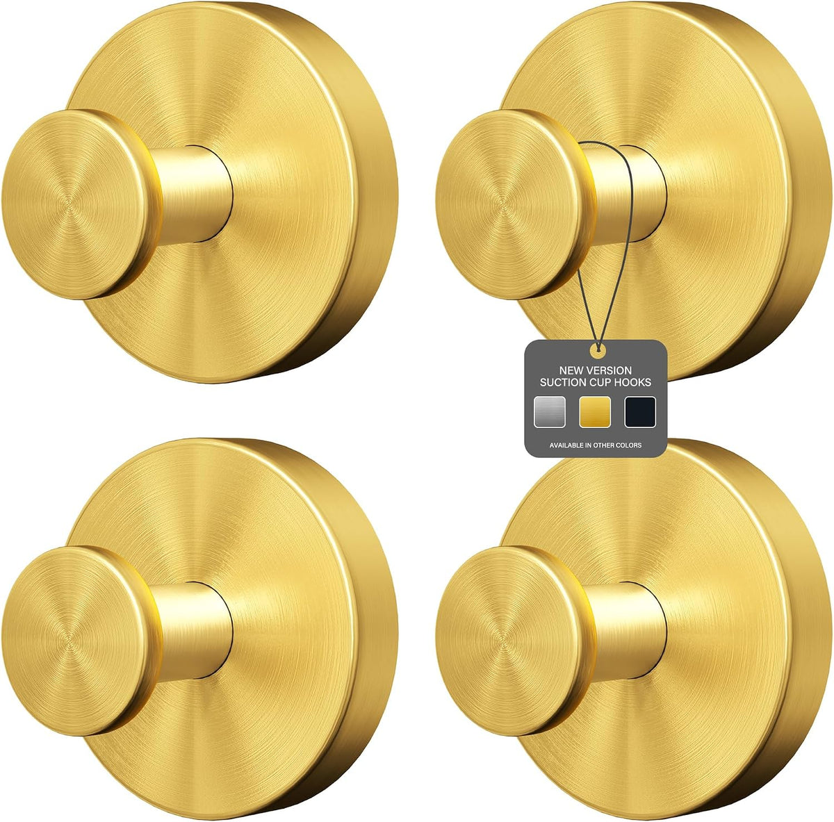 Ninth Five Suction Cup Hooks for Shower, Bathroom Wall Hooks for Towels