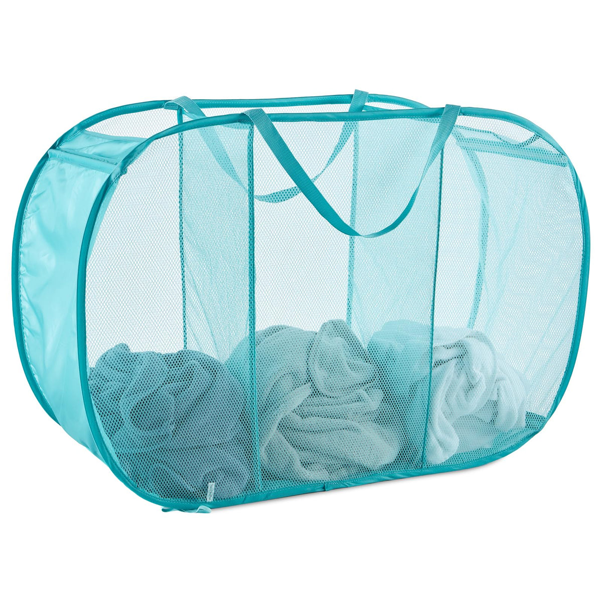 Seiritex Mesh Popup Laundry Hamper 115L Foldable Laundry Basket Extra Large Capacity Collapsible Clothing Storage Basket with Handles 26 H x 18 W x 18 L (Black)