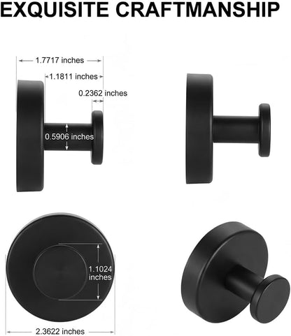 2 Pack Heavy Duty Suction Cup Hooks for Shower, Vacuum Lock Stainless Steel Bathroom Towel Hooks, No Drill Removable Rustproof Robe and Loofah Hangers for Glass Tile Mirror, Holds 12 lb