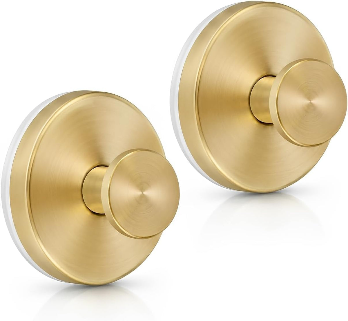Suction Cup Hooks, No-Drill Heavy Duty Shower Hooks for Bathroom,2 Gold