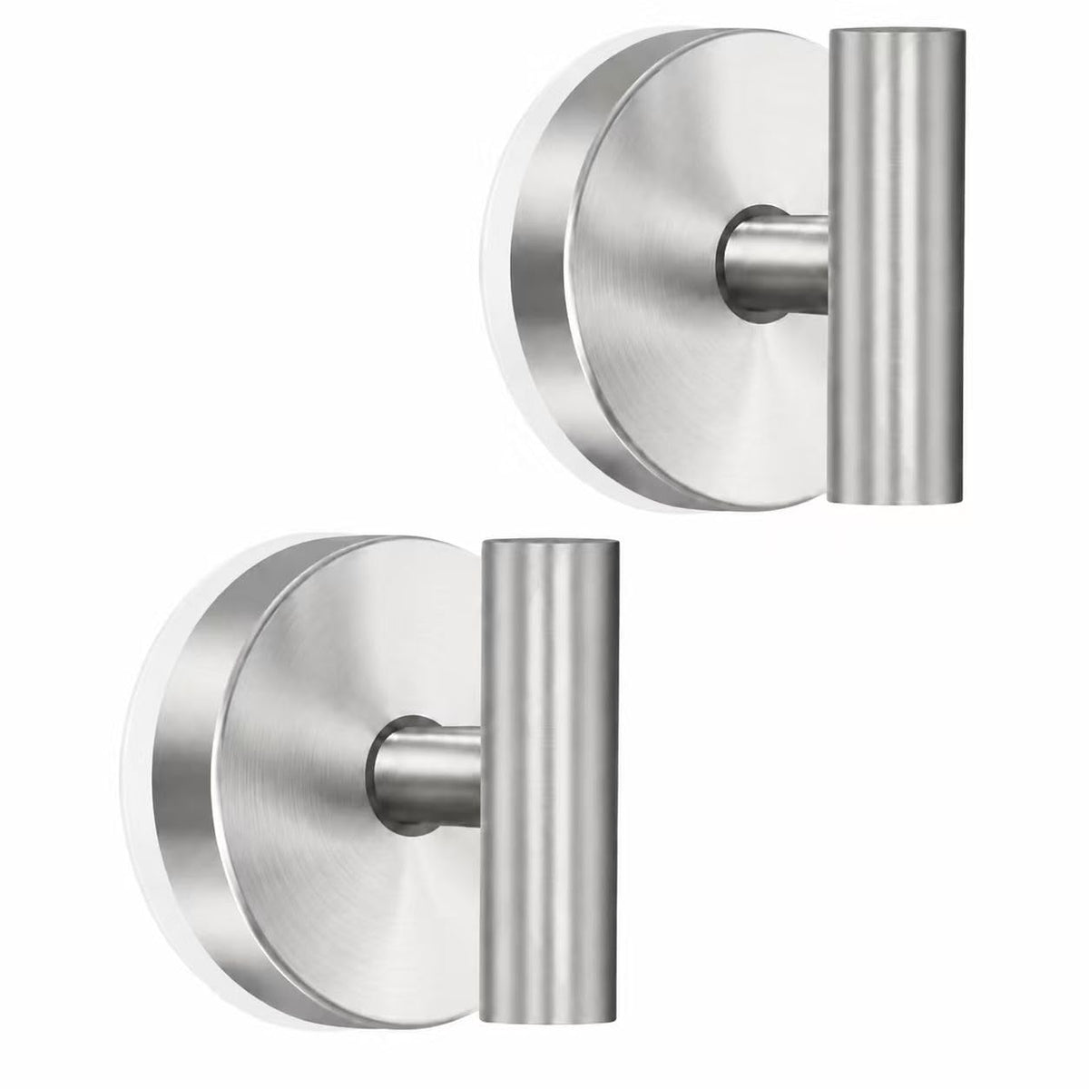 MOTAIPEAK Suction Cup Hooks for Shower, No-Drill Towel Hooks, Black 2-Pack