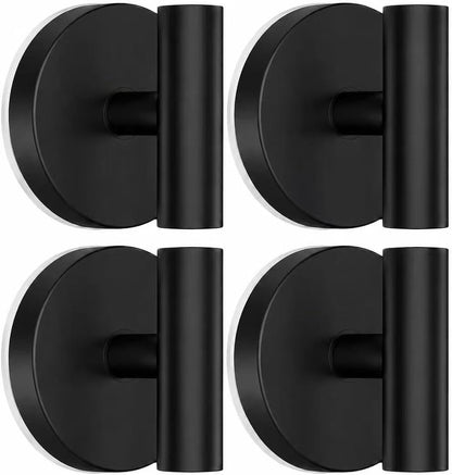 MOTAIPEAK Suction Cup Hooks for Shower, No-Drill Towel Hooks, Black 2-Pack