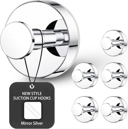 BKV Suction Cup Hooks for Shower,Matte Black,4 Pack