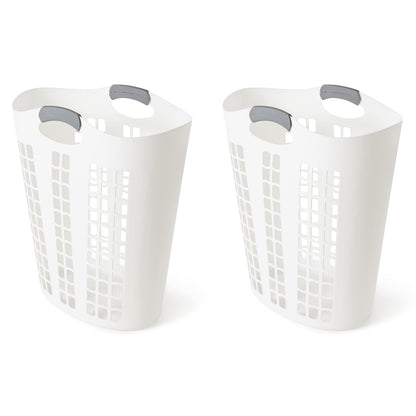 Gracious Living Laundry Basket, Easy Carry Flex Collapsible Hamper, 87.5L