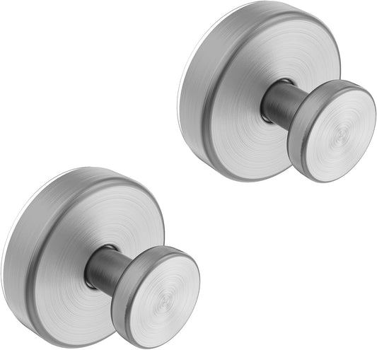 Suction Cup Hooks for Glass Window, Mirror, Wreaths - Silver(2 Pack)