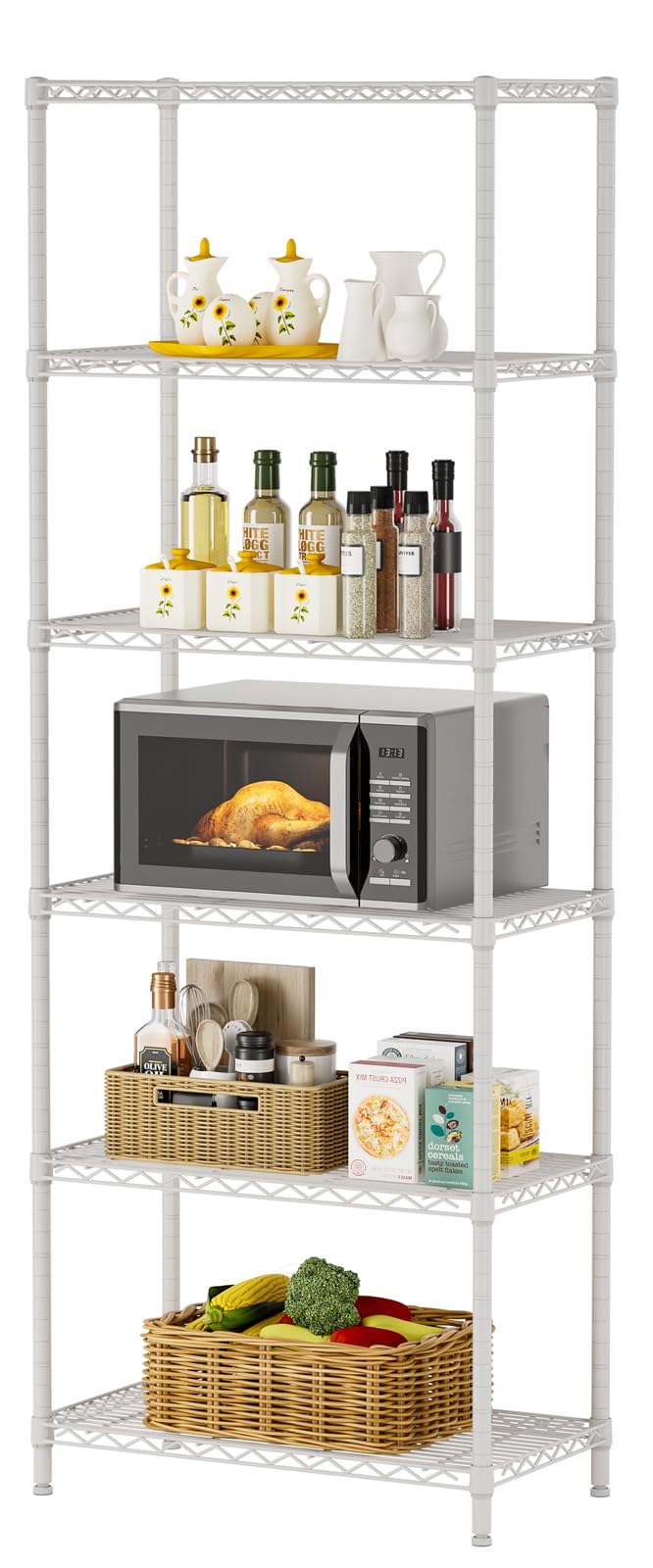 SINGAYE Metal Shelves Wire Shelving Storage Standing Adjustable Shelf Unit