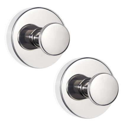 ZESLMG Suction Cup Hooks for Shower, Nickel Wreath Hangers for Front Door Glass Window Bathroom Kitchen Wall, Removable Towel Holder Bath Robe Loofah Coat Hooks No Damage for Hanging, 2 Pack