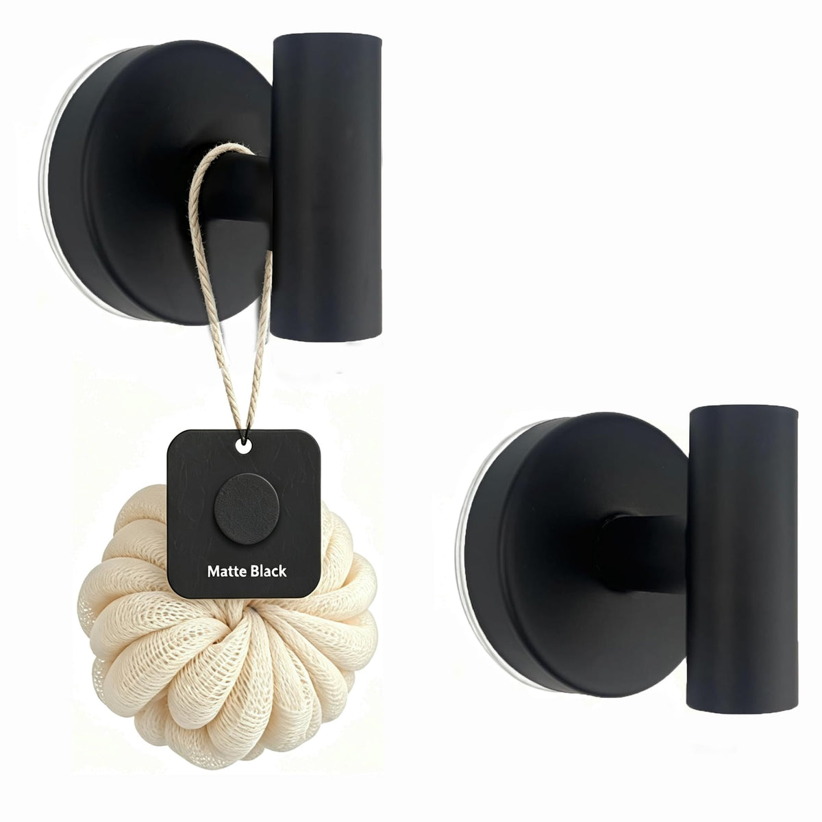 BIRDDIE 2 Pack Brushed Nickel Removable Suction Cup Hooks for Shower SUS304