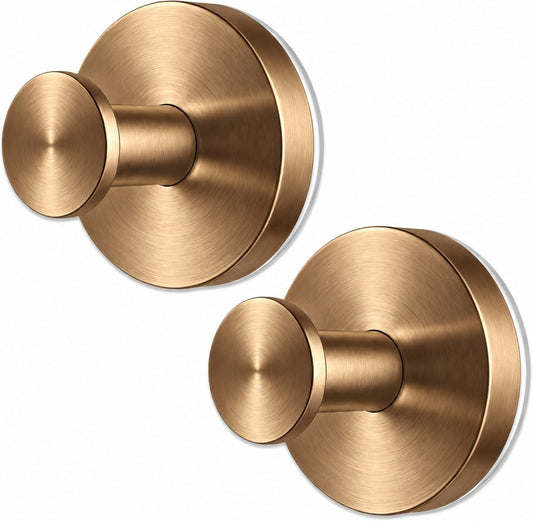 Suction Cup Hooks for Shower,Champagne Bronze Shower Suction Hooks,2 Pack