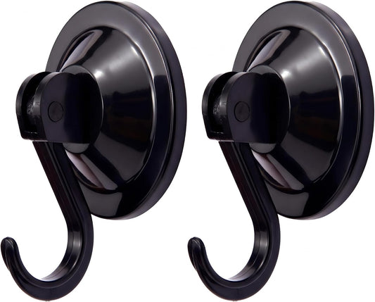 Heavy Duty Suction Cup Hooks, Wreath Hangers, 2-Pack, Black