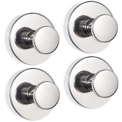 ZESLMG Suction Cup Hooks for Shower, Nickel Wreath Hangers for Front Door Glass Window Bathroom Kitchen Wall, Removable Towel Holder Bath Robe Loofah Coat Hooks No Damage for Hanging, 2 Pack