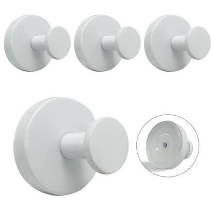 Suction Cup Hooks for Shower - 2 Pack, Matte Black - Stainless Steel, Strong Suction, No Drill, Removable Hanger, Tile Bathroom Kitchen Wall, Glass Door, Mirror Hook Hanging Robe, Towel Holder