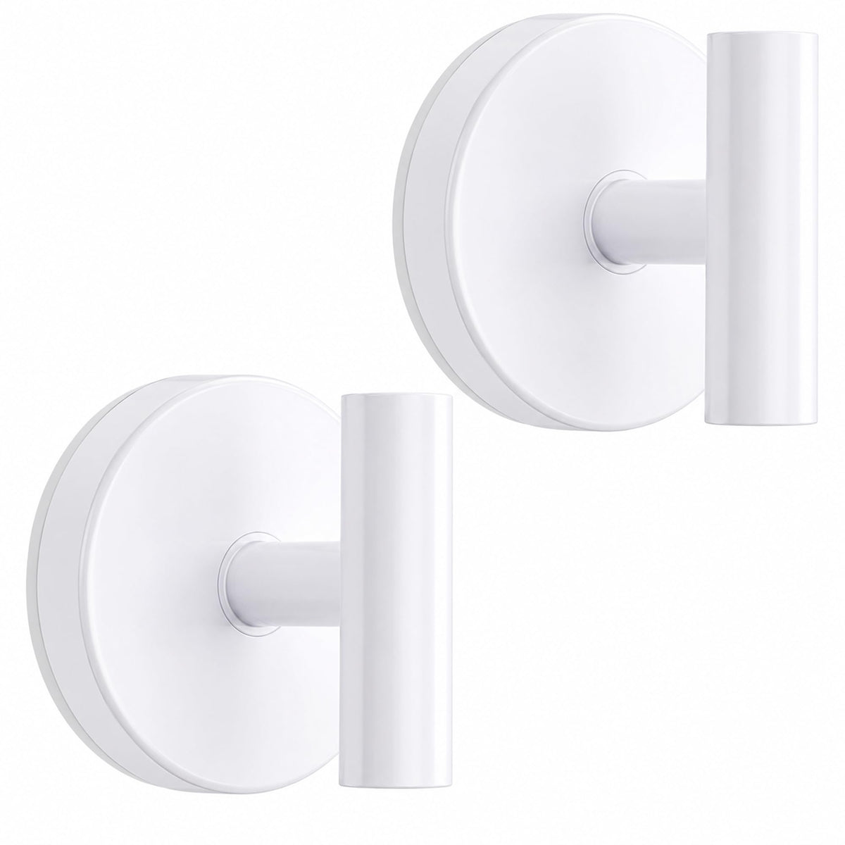 MOTAIPEAK Suction Cup Hooks for Shower, No-Drill Towel Hooks, Black 2-Pack