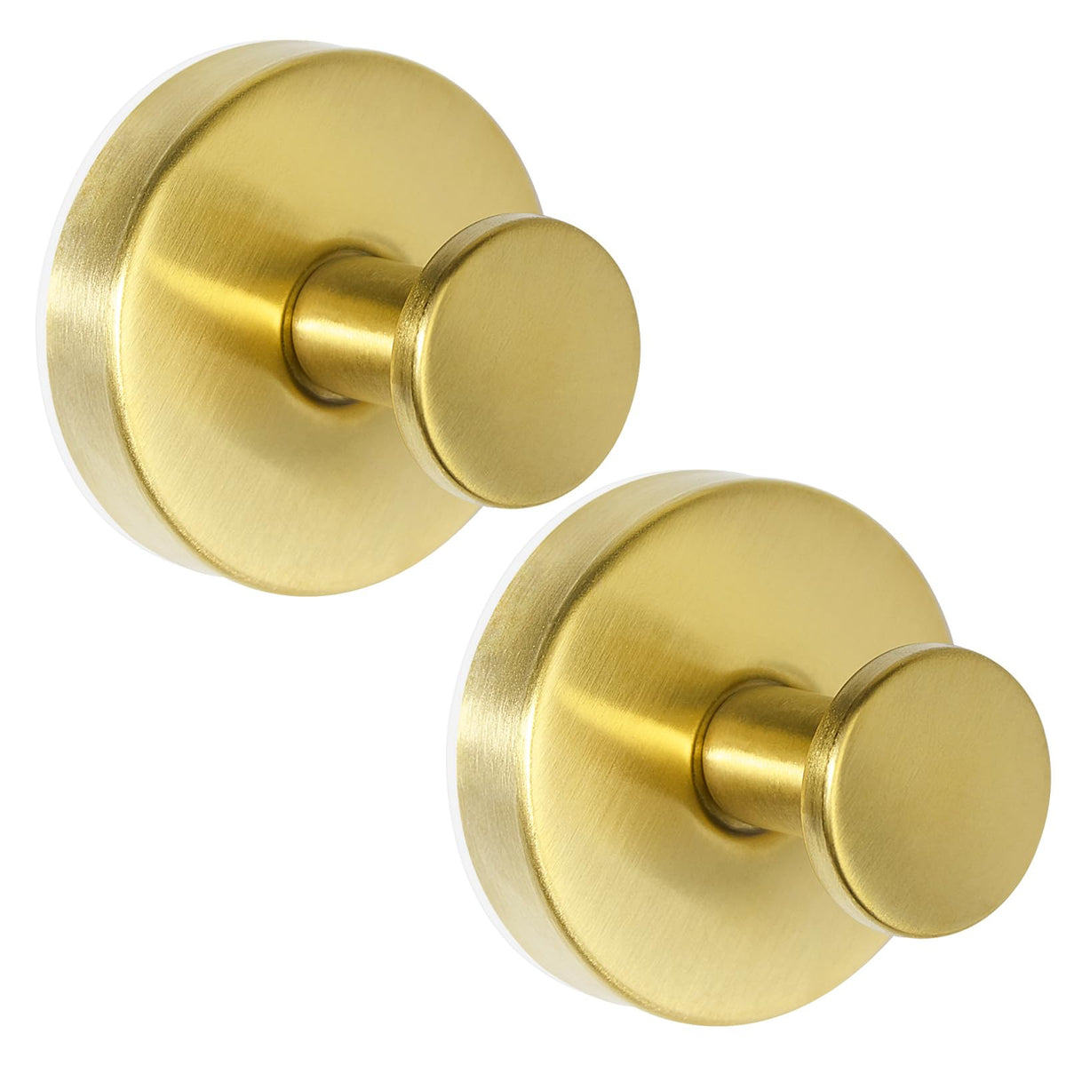 ZESLMG Suction Cup Hooks for Shower, Nickel Wreath Hangers for Front Door Glass Window Bathroom Kitchen Wall, Removable Towel Holder Bath Robe Loofah Coat Hooks No Damage for Hanging, 2 Pack