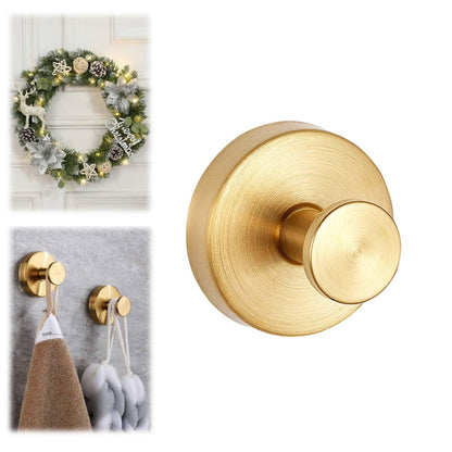 Suction Cup Hooks for Wreaths on Glass, Model No-Drill Suction Cup Hooks, Wreath Hangers for Front Doors, Metal Towel Hooks for Showers Bathrooms Mirrors(Black 1pcs)