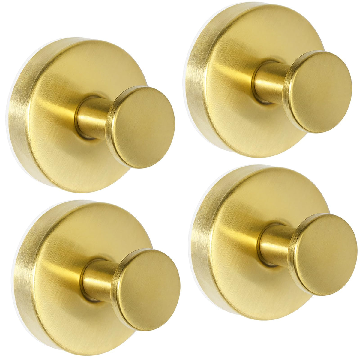 ZESLMG Suction Cup Hooks for Shower, Nickel Wreath Hangers for Front Door Glass Window Bathroom Kitchen Wall, Removable Towel Holder Bath Robe Loofah Coat Hooks No Damage for Hanging, 2 Pack