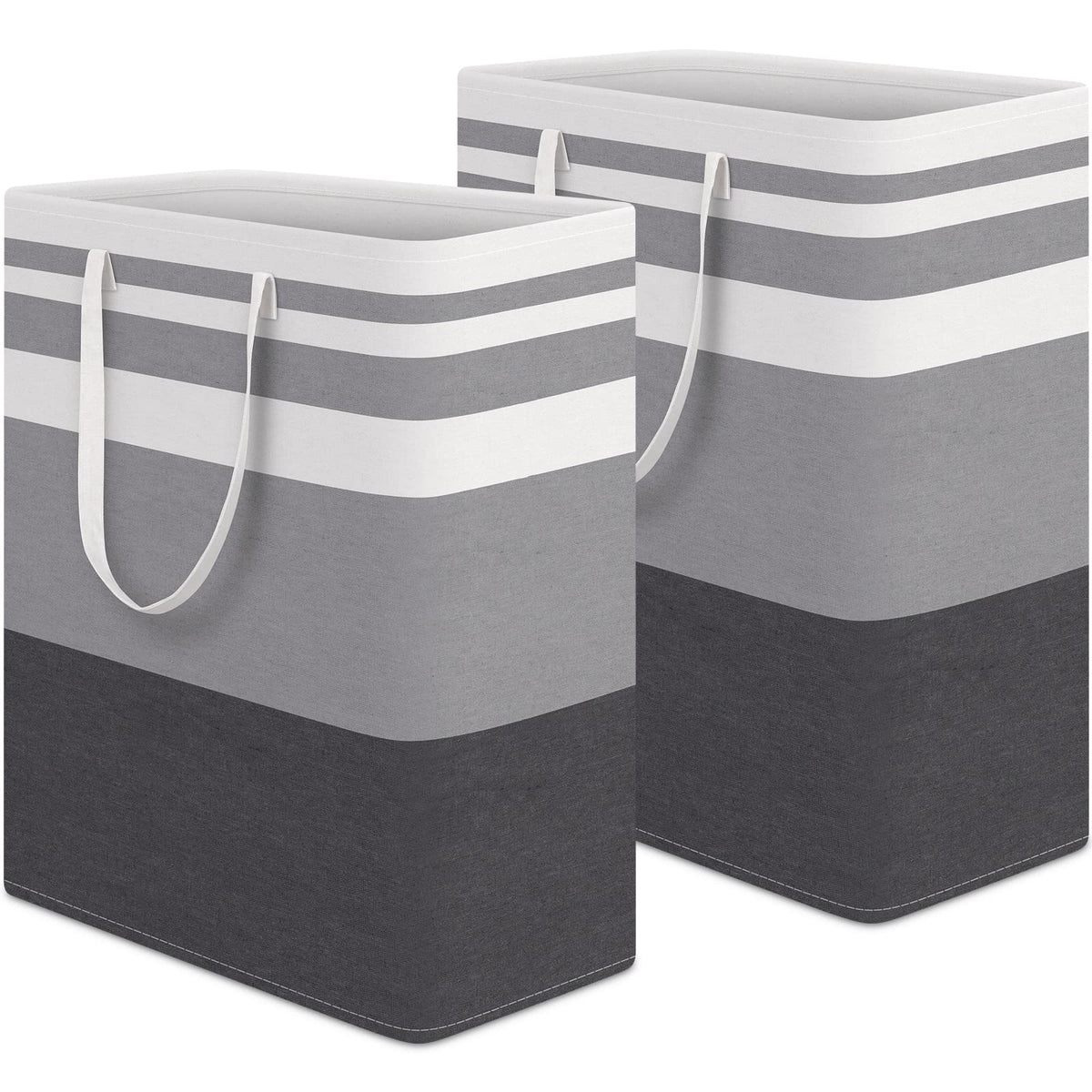 HomeHacks 2 Pack Large Laundry Baskets, Laundry Hampers Bags (Blue 75Lx2)