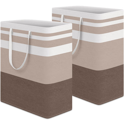 HomeHacks 2 Pack Large Laundry Baskets, Laundry Hampers Bags (Blue 75Lx2)