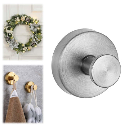 Suction Cup Hooks for Wreaths on Glass, Model No-Drill Suction Cup Hooks, Wreath Hangers for Front Doors, Metal Towel Hooks for Showers Bathrooms Mirrors(Black 1pcs)