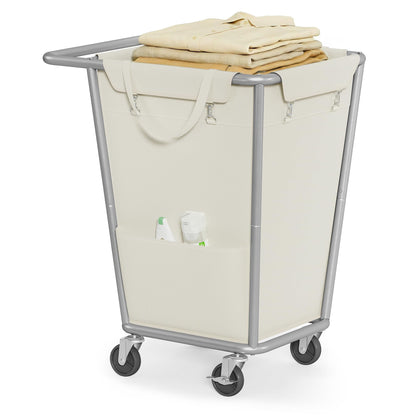 SONGMICS 2-Section Laundry Basket with Wheels, 50.2 Gallons (190 L) Hamper