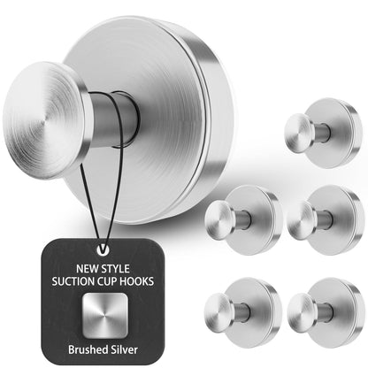 BKV Suction Cup Hooks for Shower,Matte Black,4 Pack