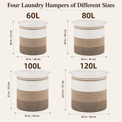 OIAHOMY 60L Laundry Basket Laundry Hamper Nursery Hamper Gradient Yellow
