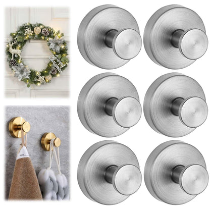 Suction Cup Hooks for Wreaths on Glass, Model No-Drill Suction Cup Hooks, Wreath Hangers for Front Doors, Metal Towel Hooks for Showers Bathrooms Mirrors(Black 1pcs)