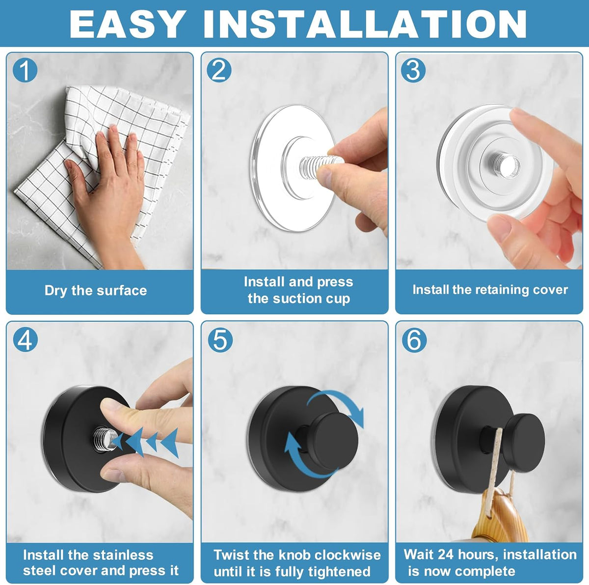 Vacuum Suction Cup Hooks for Shower, Shower Hooks for Inside Shower