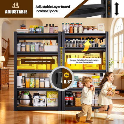 Storage Shelves 5 Tier Garage Shelving Adjustable Shelf 71"Hx31.5"Wx13.8"D