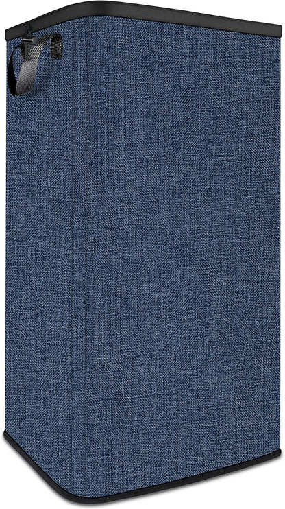 SNIGJAT Extra Large Laundry Hamper, Folding 100L Laundry Basket, Blue
